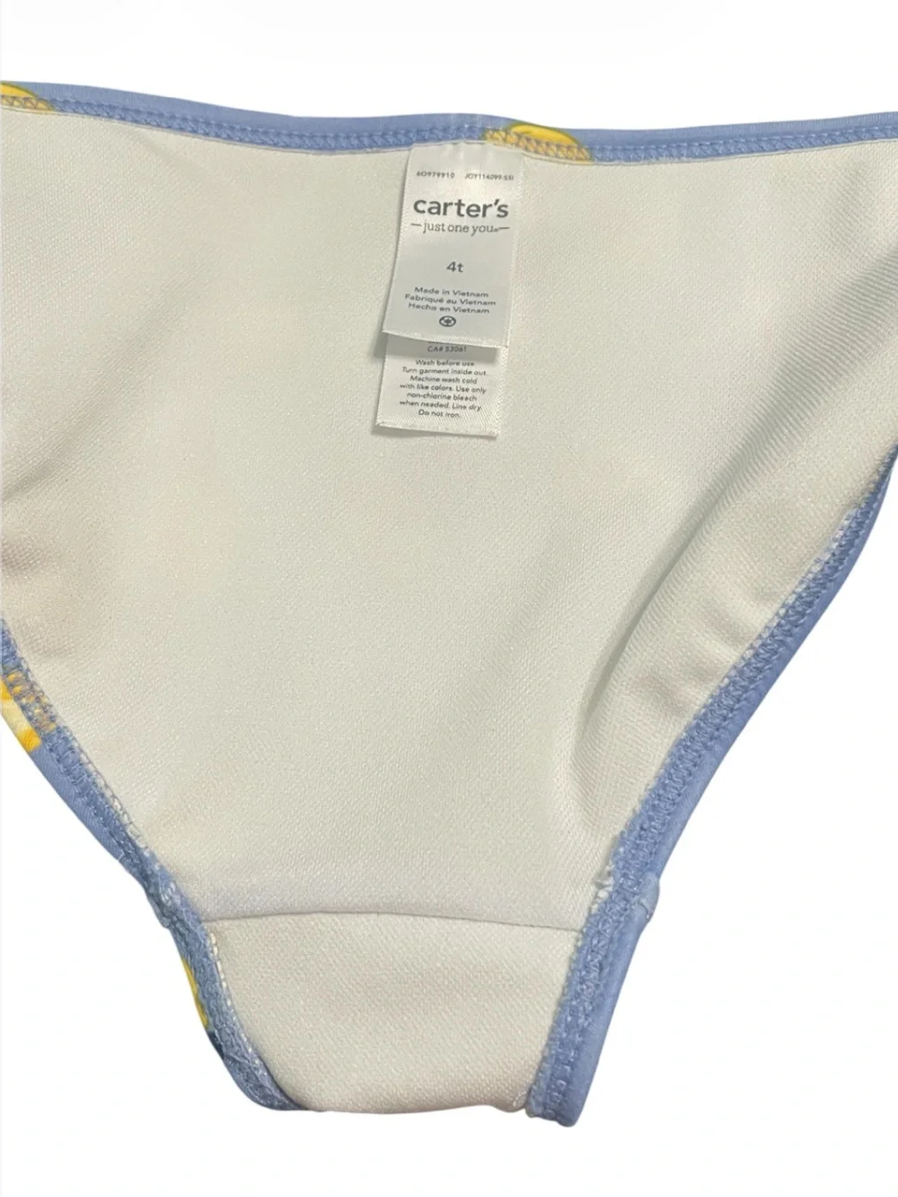 Carter's Blue Lemon Print Rashguard Two-Piece Swim Set